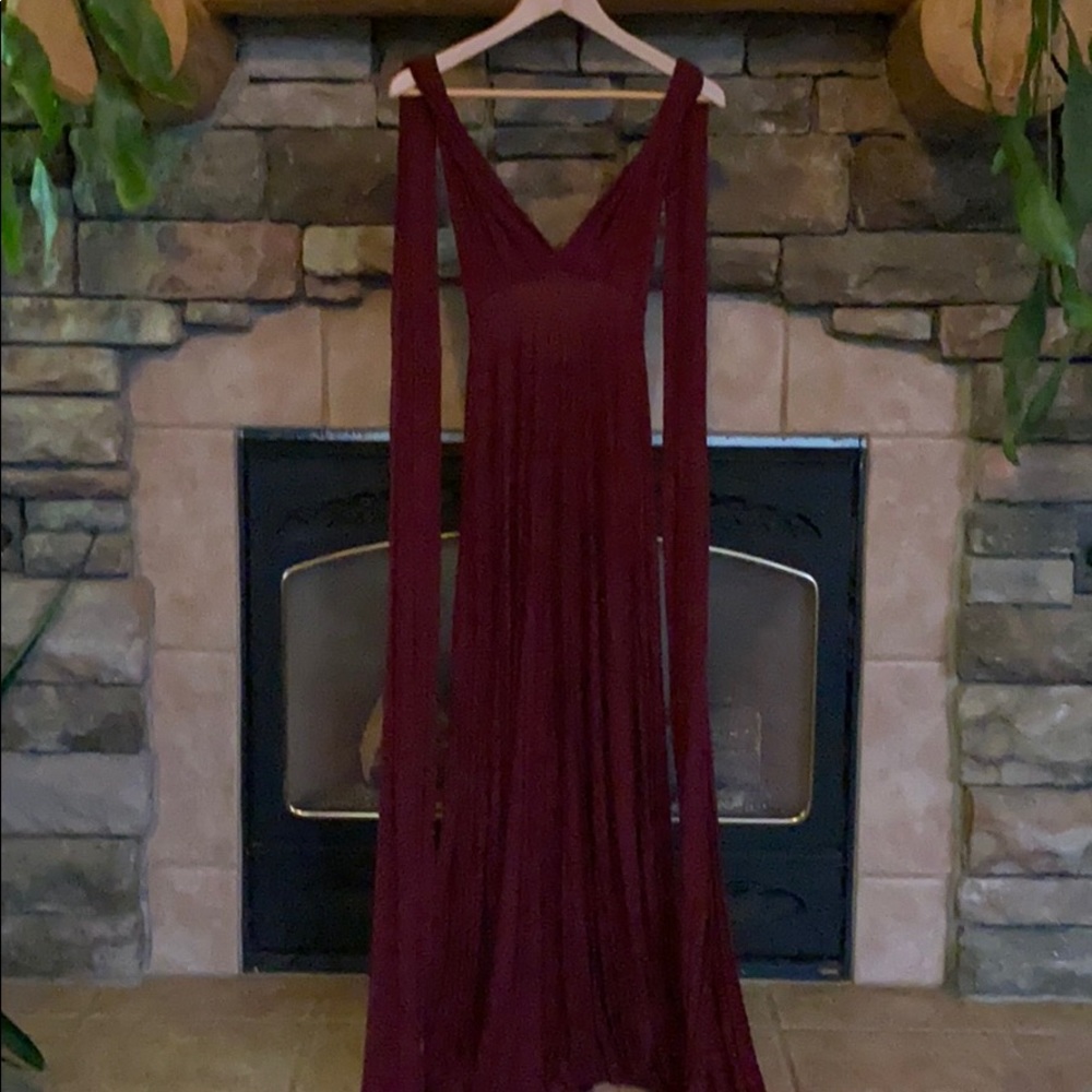 Lulu bridesmaid dress in Maroon